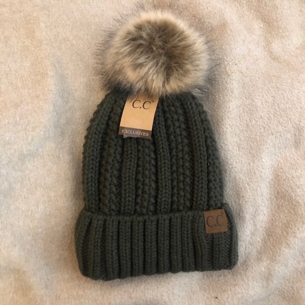 Nwt CC Fur Ball Beanie